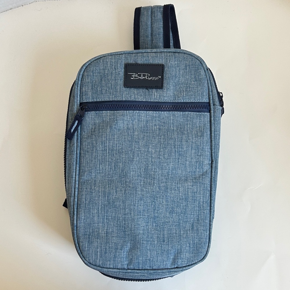 Bella Russo sling bag cooler, blue denim